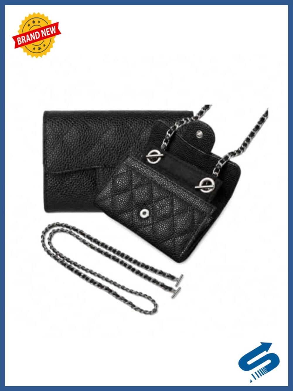 Felt Handbag Organizer Insert with Chain Strap Conversion Kit Crossbody